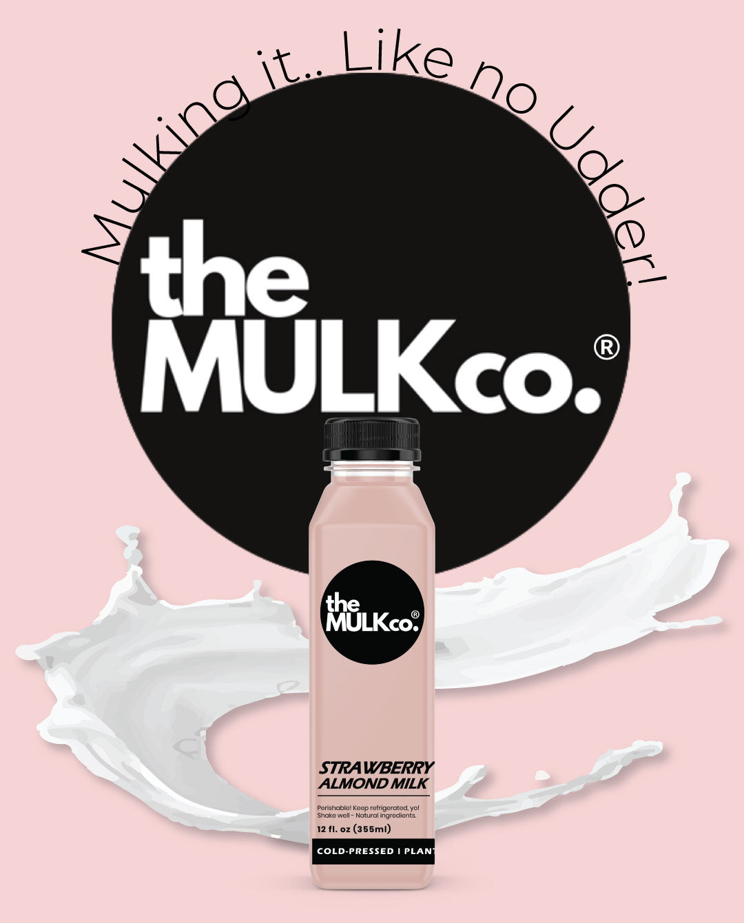 Strawberry Almond Milk - 12 oz